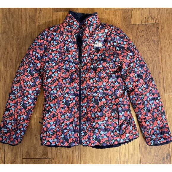 THE NORTH FACE Girls L Reversible Mossbud Swirl Insulated Jacket Floral 14/16